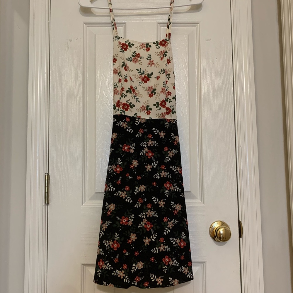 ZAFUL floral crisscross back dress